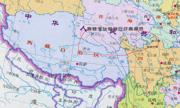 最好的冬虫夏草在中国地图上的位置