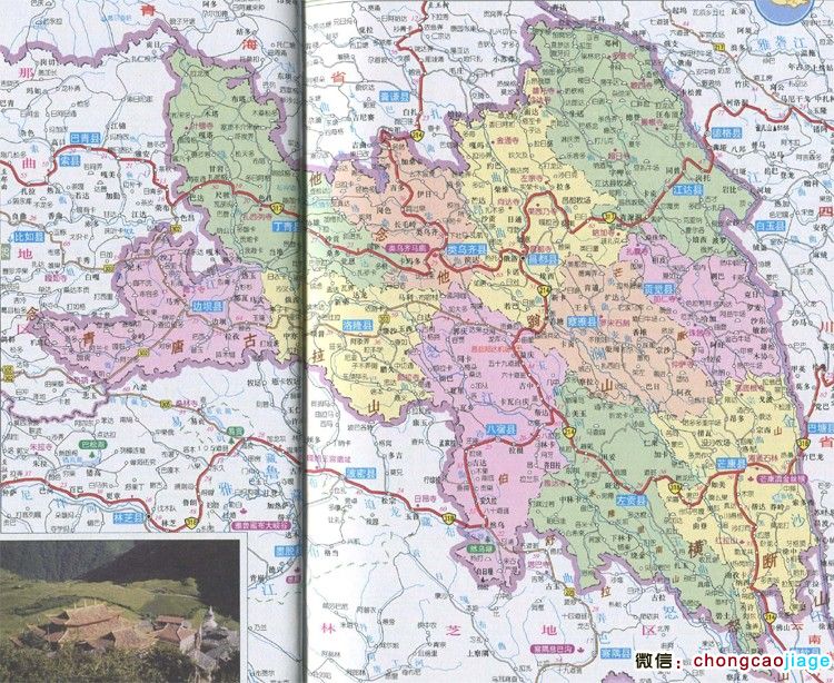 西藏昌都地区地图