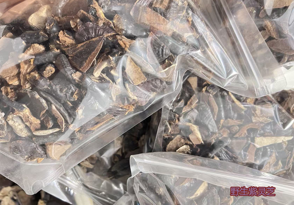 野生紫灵芝切块 野生紫灵芝切块